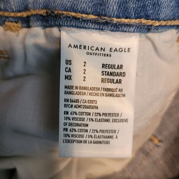 American Eagle Jeans 2 R Crop Jegging Curvy Super Hi Rise Next Level Stretch - Picture 6 of 11